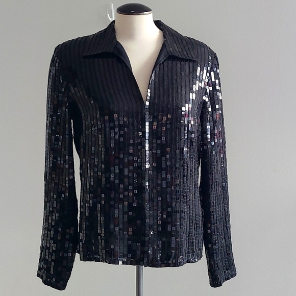 Vintage Tops - Retro sequin blouse